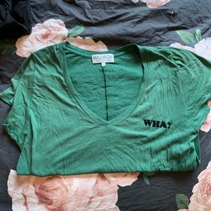 Wildfox green vneck